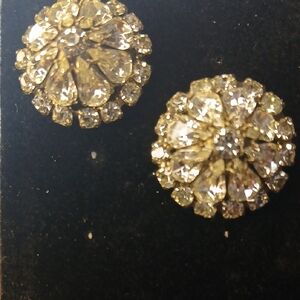 Elegant Gold and Silver Crystal Earrings